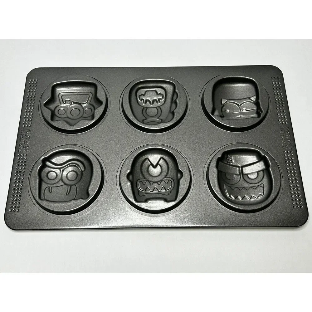 Sweet Creations Monster / Halloween Cookie Molds 6 Cavities Cookie Baking Pan